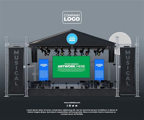 Sc Ne De Concert En Plein Air Avec Fond Transparent Psd Premium