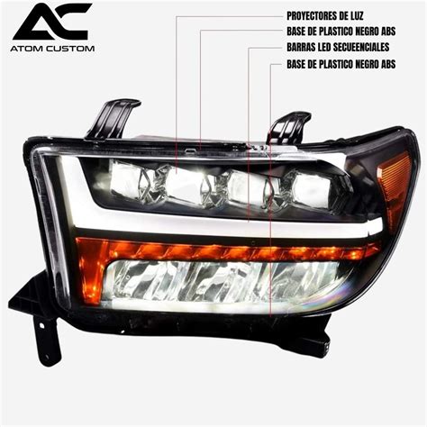 Faros Frontales Con Barras Led Y Proyectores Atom Custom