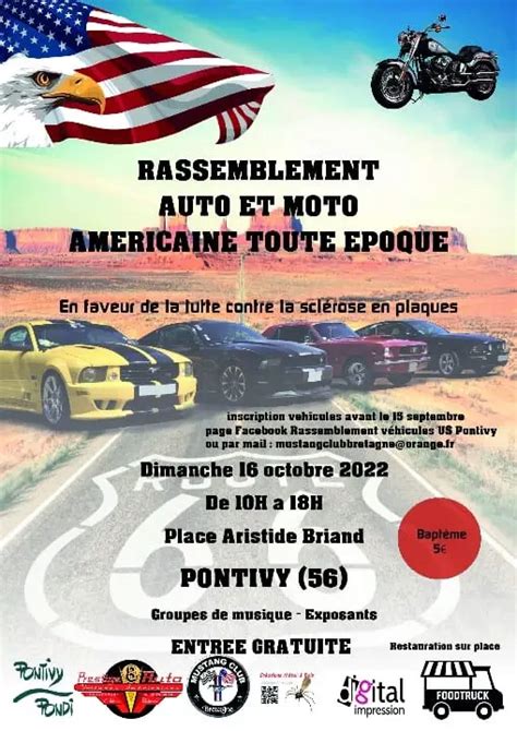 MANIFESTATION Rassemblement Auto Moto 16 Octobre 2022 Pontivy 56