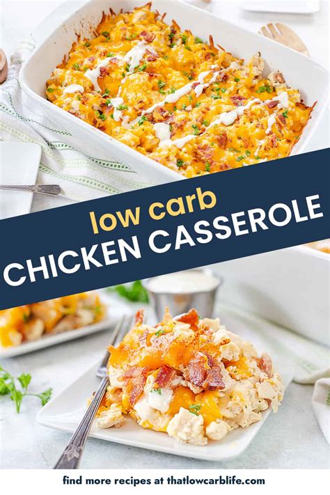 Keto Chicken Bacon Ranch Casserole That Low Carb Life