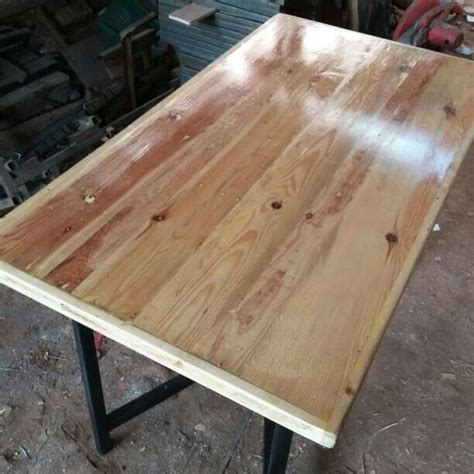 Promo Meja Silang Papan Kayu Jati Belanda 120x60x70 Diskon 5 Di Seller