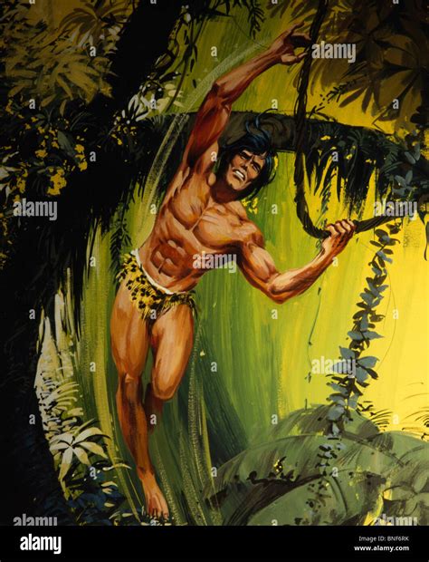 Tarzan in jungle Stock Photo - Alamy