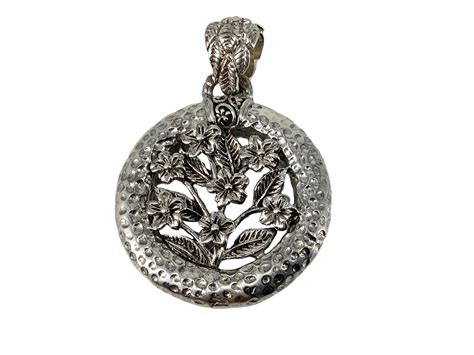 Lot Sterling Silver Flower Pendant