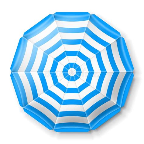 Beach Umbrella Top View Stock Vector Image 55462110