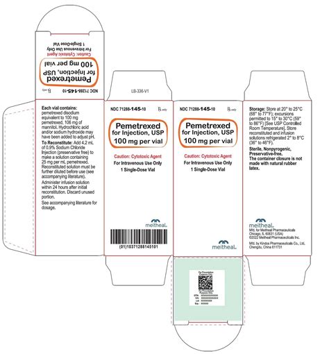 Pemetrexed Injection Package Insert Prescribing Information Drugs