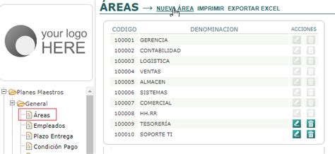 C Mo Insertar Una Nueva Rea Centro De Ayuda Erp Integrator