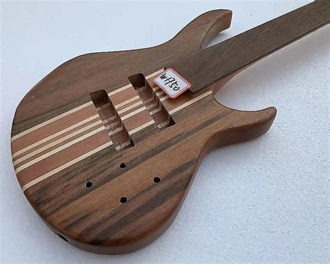 5 Strings Bass Guitar Custom Walnut Body With Maple Neck Reverb