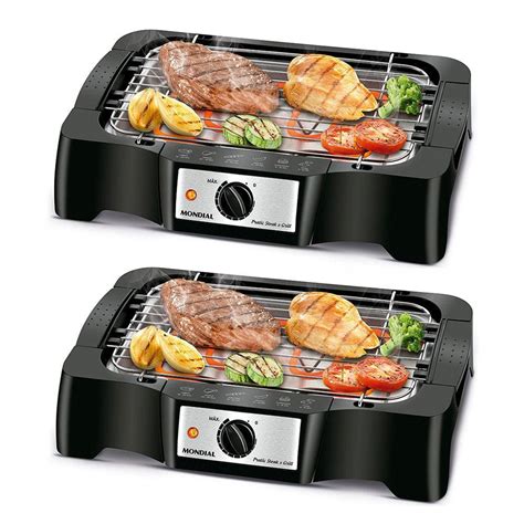 Kit Churrasqueiras El Trica Mondial Pratic Steak Grill Ponto