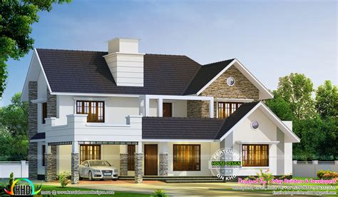 Sq Ft Semi Contemporary With Colonial Style Kerala Home Design