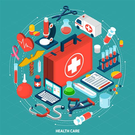 Healthcare Concept Isometric Icon Vector Art At Vecteezy