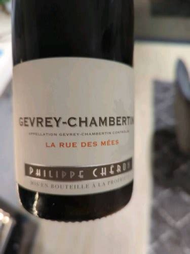 Philippe Ch Ron Gevrey Chambertin La Rue Des M Es Vivino Us