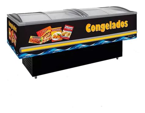 Ilha De Congelados Freezer Vidro Curvo Metros Polofrio