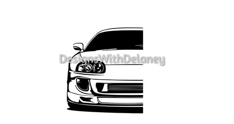 Premium Vector Supra Race Car Black And White Vector Design Atelier