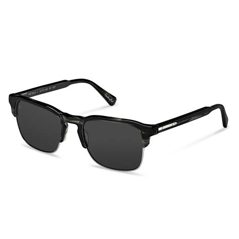 The Villa Sunglasses Black Smoke Silver Frame Black Lens Vincero Eyewear Touch Of Modern