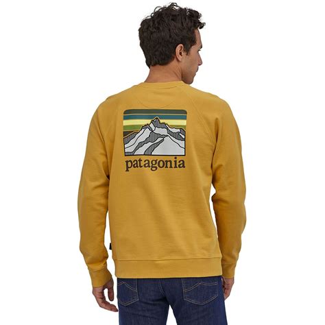 Patagonia Line Logo Ridge Organic Crew Sweatshirt Mens Clothing