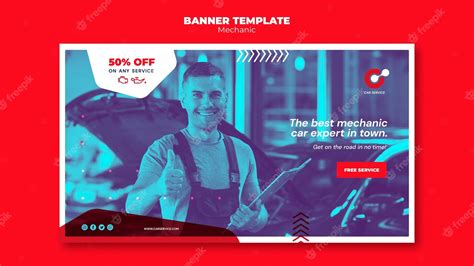 Free Psd Mechanic Banner Template Concept