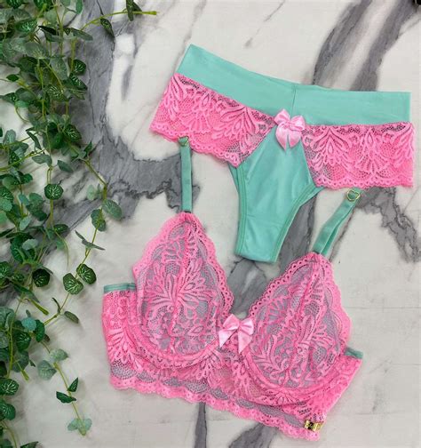 Conjunto De Lingerie Fran Rosa Babaloo Frais Dolce Pecado