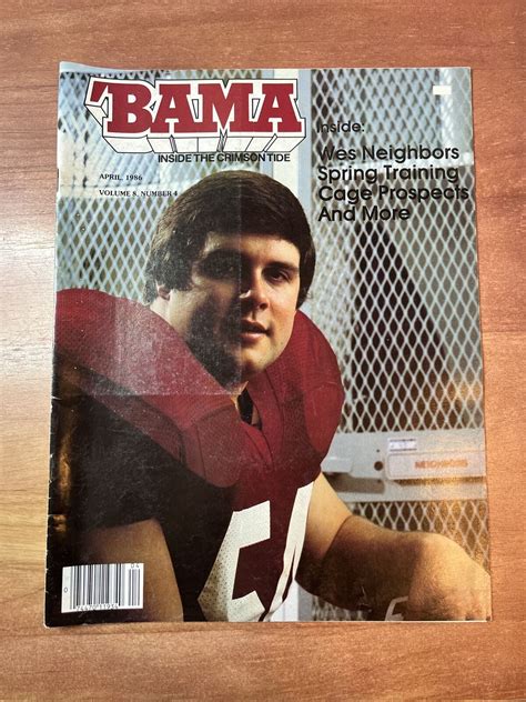 April 1986 ‘bama Inside The Crimson Tide Alabama Football Magazine Ebay