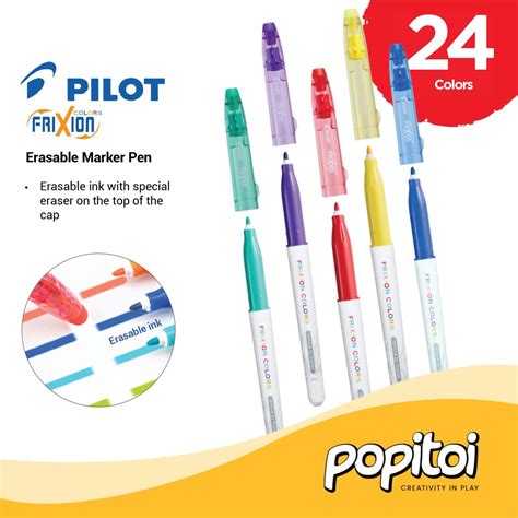 Jual Pilot Frixion Colors Erasable Single Marker Pen Spidol Highlighter