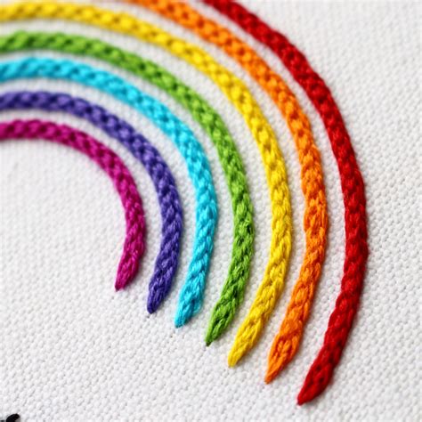 Rainbow Embroidery Pattern Id Es De Broderie Broderie Sur Vetement