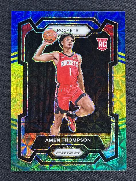 Panini Prizm Amen Thompson Blue Yellow Green Choice Rookie Rc