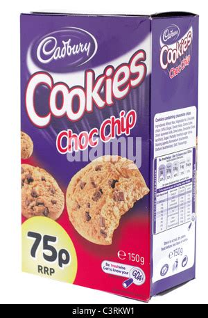 150 Gram Box Of Cadbury Choc Chip Cookies Stock Photo Alamy