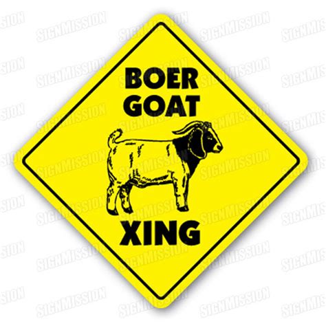 Boer Goat Crossing Sign Xing T Novelty Milk Milking Moutain Etsy