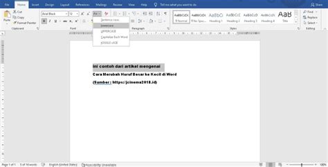 Cara Merubah Huruf Besar Ke Kecil Di Word Jcinema Id