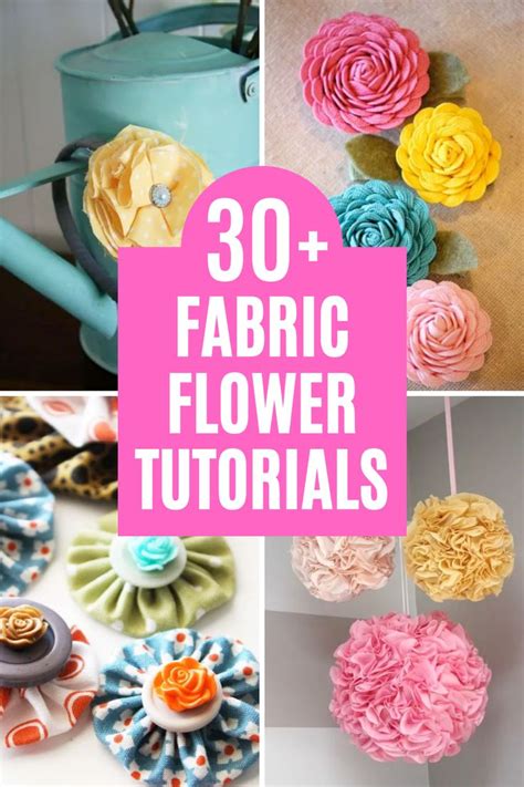 How To Make Patterned Handmade Fabric Flowers Step By Step Diy