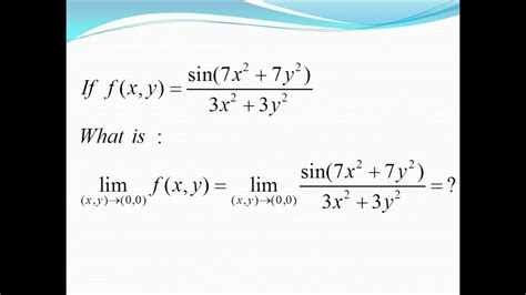 Squeeze Theorem As Solution To Limit Of A Multivariate Function Youtube