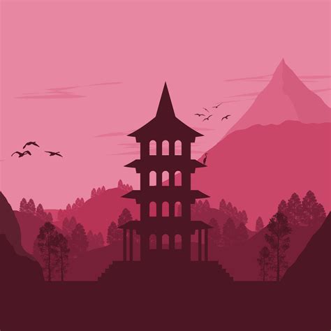 2932x2932 Japan Landscape Vector Minimalist 4k Ipad Pro Retina Display