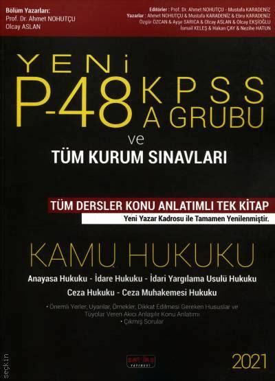 P48 KPSS A Grubu Kamu Hukuku Konu Anlatımlı Olcay Aslan Ahmet