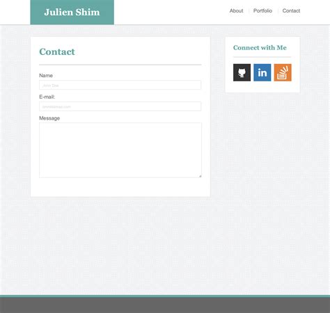 Github Julienshim Basic Portfolio Basic Portfolio Is An Attempt To