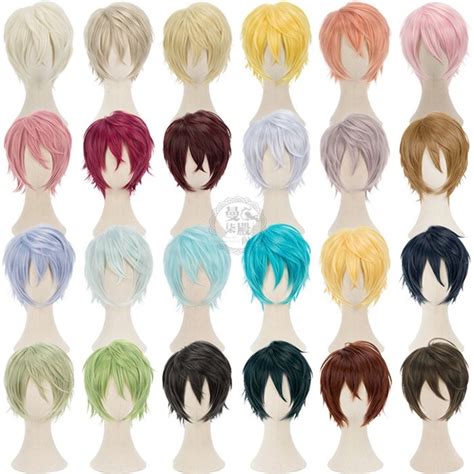 Jual Wig Cosplay Songtaste Base Pendek Cowok Banyak Warna Cap Sisir