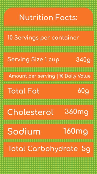 Placeit Nutrition Facts Label Maker For Nutrimental Food Value Info