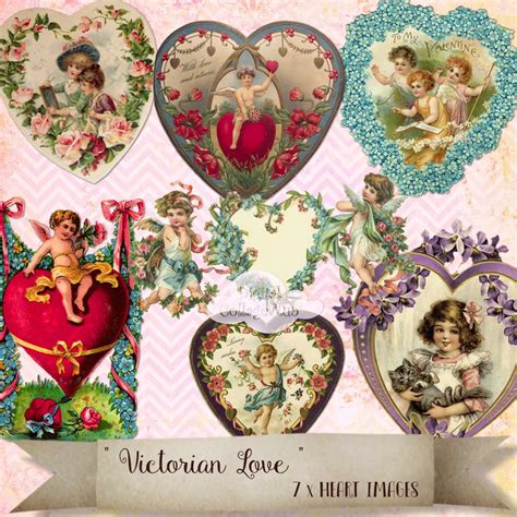 Vintage Valentines Clip Art - *The Digital Collage Club*