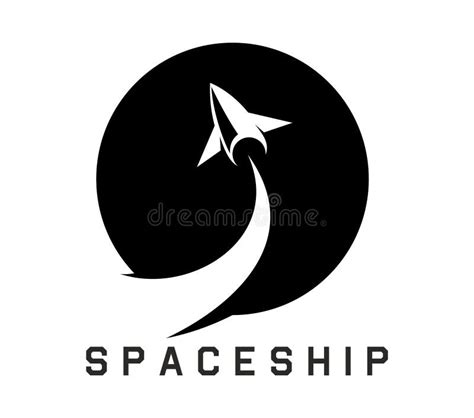 Spaceship Icon Of Space Ship Rocket And Shuttle Stock Vector