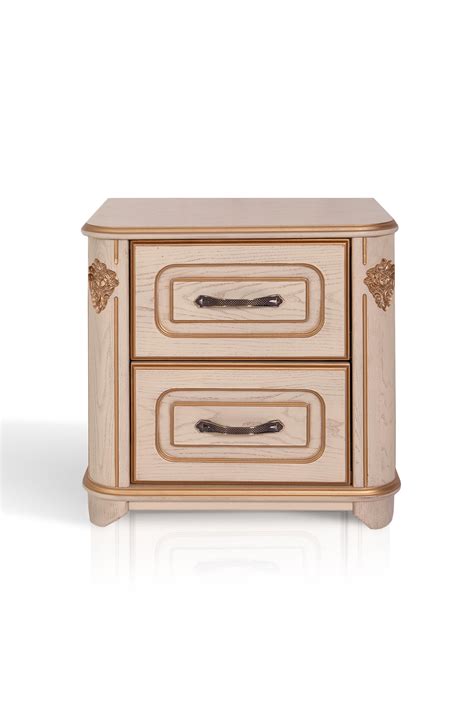 ᐉ Тумба прикроватная Микс Мебель Стефания Слоновая кость/Патина ...