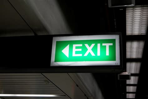 Free Images Light Sign Green Direction Symbol Exit Signage