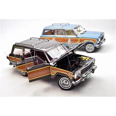 118 Dd Model Jeep Wagoneer Red Brown Sky Blue Full Opening