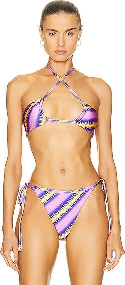 MAISIE WILEN Helix Bikini Top In Purple ShopStyle Swimwear