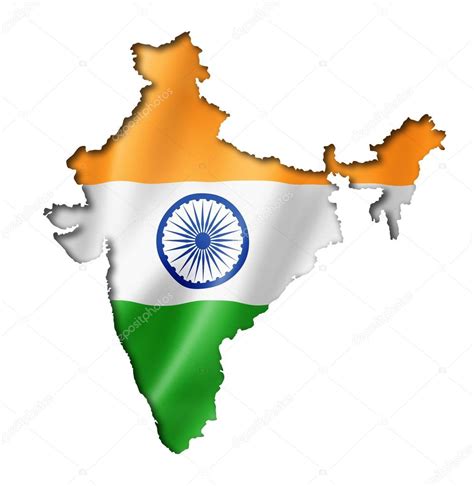 Indian flag map ⬇ Stock Photo, Image by © daboost #47283657