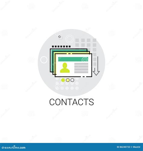 Contacts Business Visiting Corporate Card Icon Stock Vector