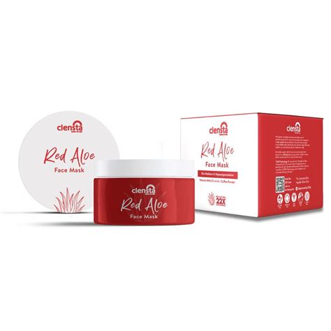 Clensta Red Aloe Vera Face Mask With 1 Natural Aha And Coffee Detan