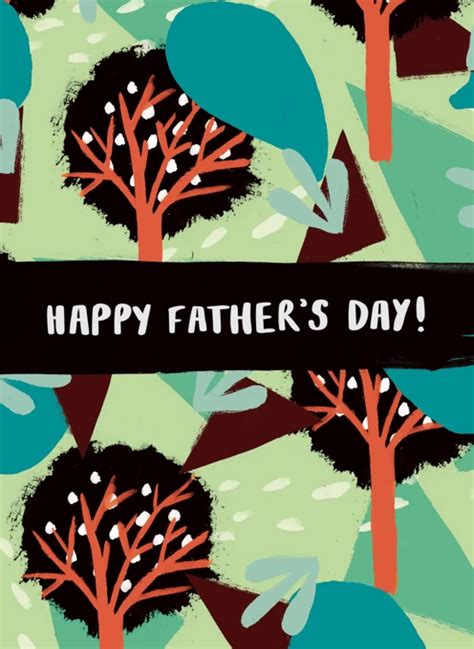 Tree Patterned Fathers Day By Rachael Powick Cardly