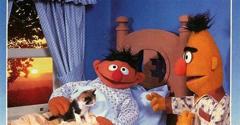 Bert And Ernie With A Kitten Taken From A Magazine Article Album On Imgur