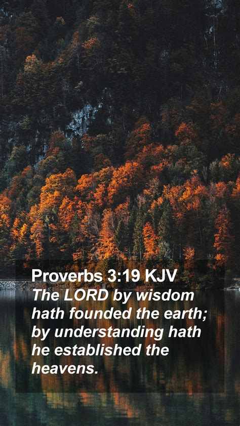 Proverbs 3 19 KJV Mobile Phone Wallpaper The LORD By Wisdom Hath