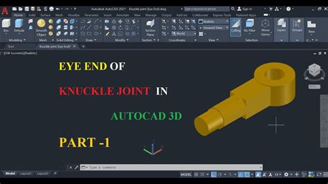 AutoCAD 3D Tutorial KNUCKLE JOINT Part 1 Autocad YouTube