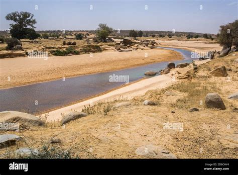 Dried Out River Bed Of The Niger River Niger West Africa Stock Photo