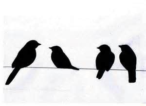 Birds On Wire Stencil